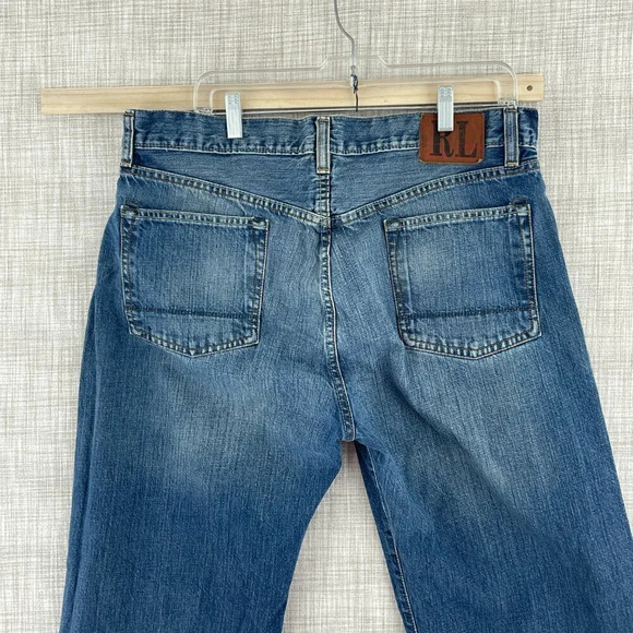Ralph Lauren Straight Jeans Mens 36x32 blue 1796 - Picture 4 of 9